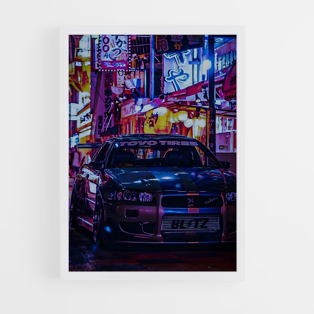 Poster exceptionnel Skyline GT-R R – affiche Nissan (vue 3)